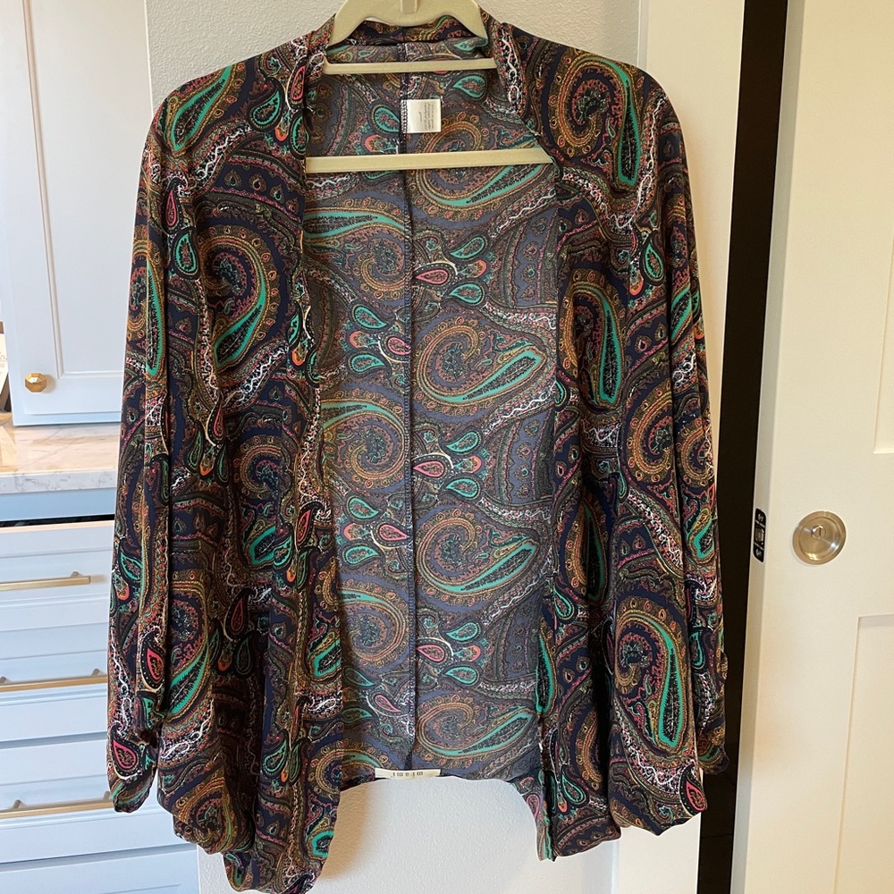 Paisley slouchy cardigan